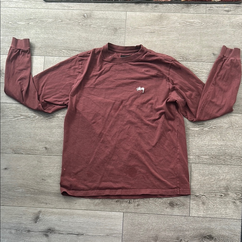 Men's Maroon Long Sleeve Shirt